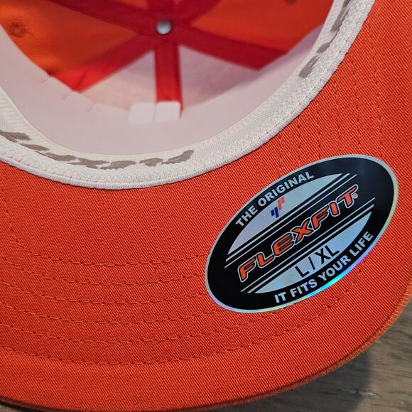 Vtg University of Florida Gators Fitted Flat Bill Hat Cap Orange UF L/XL NCAA - Picture 9 of 11